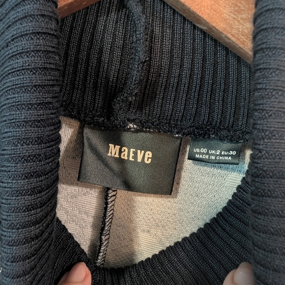 Maeve Jacquard Blue Turtle Neck Dress Sz 00 - Picture 4 of 7